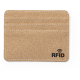 Tarjetero publicitario de corcho con RFID y 6 compartimentos