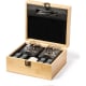 Set whisky personalizado bambú con vasos y cubitos reutilizables