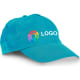 Gorra para niños 100% poliéster con ajuste en velcro azul claro