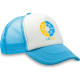 Gorra baseball 5 paneles de rejilla con cierre ajustable azul turquesa