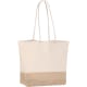Bolsa de playa personalizada de yute y algodón 48 x 35 x 15 cm natural