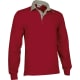 Polo rugby liso manga larga personalizado scrum Valento 300 rojo loto