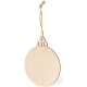 Adorno personalizado elegante de madera natural navideño. bola