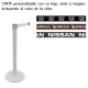 Poste separador plata con cinta extensible hasta 2 M y personalizada