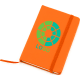Bloc mediano personalizado con banda elástica 9,3 x 14,3 cm naranja