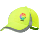 Gorra deportiva 6 paneles en microfibra reflectante con velcro