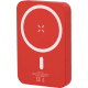 Powerbank magnético personalizado ABS gomoso (5000 mAh) rojo