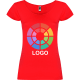Camiseta manga corta cuello redondo de mujer Guadalupe Roly 155 rojo