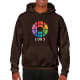 Sudadera con capucha heavy blend Gildan 270 marron chocolate oscuro