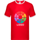 Camiseta manga corta bicolor ringer Fruit Of The Loom 165 rojo/blanco