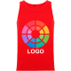 Camiseta de tirantes personalizada semientallada de niño Texas Roly 175 rojo