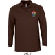Polo pique manga larga winter ii Sols 210 marron chocolate