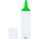 Marcador fluorescente ABS reciclado con capucha verde