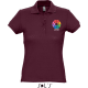 Polo ligero 100% algodon publicitario de mujer passion Sols 170 burdeos