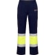 Pantalón multibolsillos de invierno para alta visibilidad Soan Roly marino/amarillo fluor