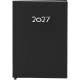 Agenda día página 2027 de polipiel 15 x 21 cm negro