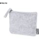 Monedero personalizado de fieltro RPET color gris