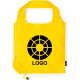 Bolsa eco plegable publicitaria de poliéster RPET 190T 40x38 cm amarillo