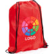 Mochila gymsack personalizada de poliéster 210T rojo