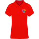Polo personalizado algodón piqué dos botones  de mujer Koupan 220 rojo
