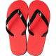 Chanclas personalizadas en goma EVA bicapa, suela lijada rojo/negro