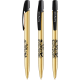 Bolígrafo media clip shine oro/plata personalizado BIC oro/negro