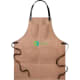 Delantal lona encerada algodón chef marron grisaceo