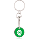 Llavero portamoneda para carro personalizado verde
