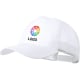 Gorra de 5 paneles de poliester con rejilla blanco
