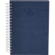 Agenda día página de anillas en PU suave 19 x 24.5 cm azul marino
