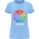 Camiseta manga corta entallada de mujer Capri Roly 170 azul celeste