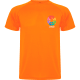 Camiseta técnica personalizada running Montecarlo Roly 140 naranja fluor
