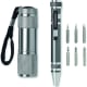 Set linterna con bolígrafo gris titanio