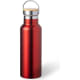 Bidón térmico acero inox y bambú en varios colores (500 ml) rojo