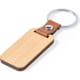 Llavero personalizado de madera y polipiel con remache cromado