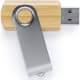 Memoria USB giratoria ecológico en madera de bambú (mín. 100) natural