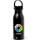 Bidón personalizado de aluminio reciclado satinado (700 ml) negro