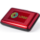 Tarjetero en aluminio con protección RFID y 6 compartimentos rojo