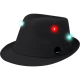 Sombrero publicitario de poliéster con luces LED multicolor negro