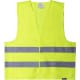 Chaleco doble tira reflectante adulto poliéster RPET homologado con velcro Safrox amarillo