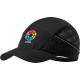 Gorra deportiva personalizada en microfibra con cierre velcro y reflectante negro