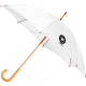 Paraguas con mango y caña de madera blanco