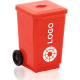 Sacapuntas longi en forma cubo basura rojo