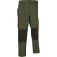 Pantalon laboral bicolor rodilleras con acceso darko Valento verde militar/negro/naranja