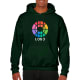 Sudadera con capucha heavy blend Gildan 270 verde bosque