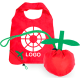Bolsa promocional plegable en forma de fruta 40 x 38 cm tomate