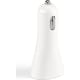 Cargador USB coche 2 entradas frontales blanco