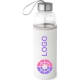 Botella de agua personalizada de vidrio con funda (520 ml) blanco