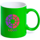 Taza de cerámica ideal para marcaje a láser por 1 cara (350 ml) verde
