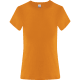 Camiseta 100% algodón ring spun cuello redondo de mujer Epika 150 naranja